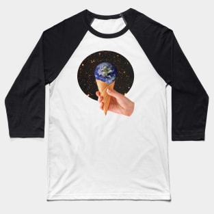 Ice cream Earth Baseball T-Shirt
